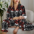 thumbnail image 6 of Sikiie Skull santa hat Women's Long-Sleeve Shirt and Full-Length Bottom Pajama Set (s-xxl)-Large, 6 of 7