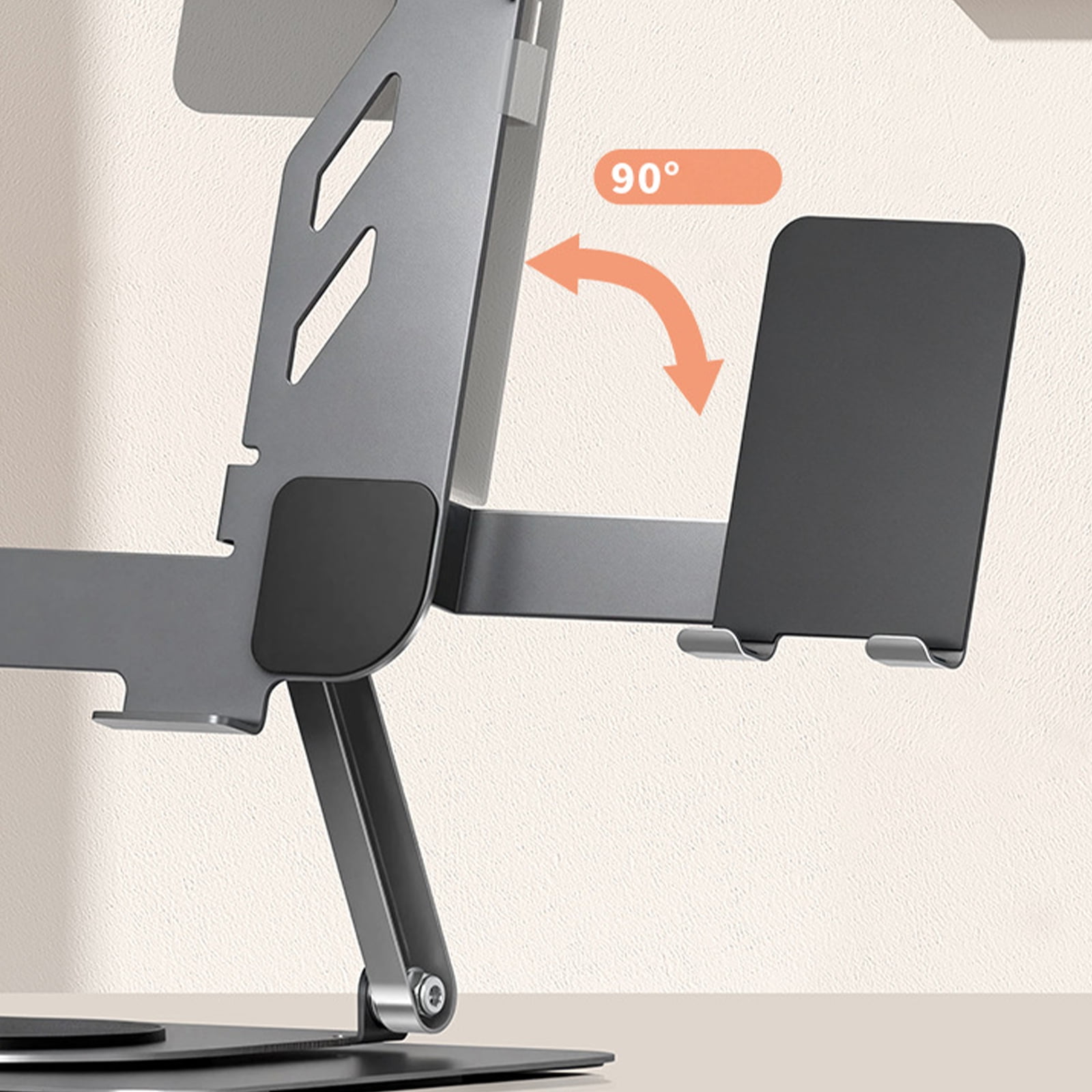 Carbon Steel Laptop Cooling Stand With Silicone Grips And Open Design For Enhances Airflows