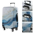 thumbnail image 5 of Blue Marble Gold Wave Pattern Luggage Cover Fashion Suitcase Cover Baggage Covers Fit 25-28 Inch Luggage (Go Travel), 5 of 5