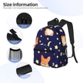 thumbnail image 3 of Disketp Corgi Lying With Moons And Stars Mochila Ligera Clásica con Múltiples Bolsillos, Mochila Casual para Hombre y Mujer, Ideal para Escuela, Trabajo y Viajes, 3 of 6