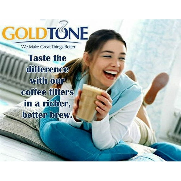 Repl. #4 Gold Tone Coffee Filter For Cuisinart, Braun, GE, Krups (6PK)