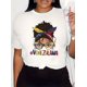 thumbnail image 2 of Venezuela-Inspired Bandana Print Crew Neck T-Shirt - Casual Short Sleeve Top for Women, Breathable Polyester, Machine Washable, 2 of 7