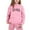 X14Pink, variant on lnmuld Two Piece Outfits Girls Letter Print Hooded Sweatshirt Outfit Set Stylish Everyday Wear Comfortable Casual Kids Apparel Solid Color Size:7-8 Years