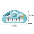 thumbnail image 3 of Blue Handheld Music Keyboard Educational Toy Sound Effects Learning Activity For Children, 3 of 8