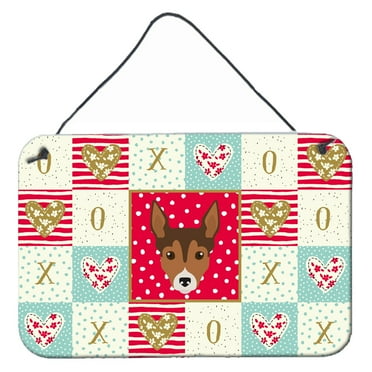 Carolines Treasures CK5239DS812 Tenterfield Terrier Love Wall or Door Hanging Prints 8x12 multicolor