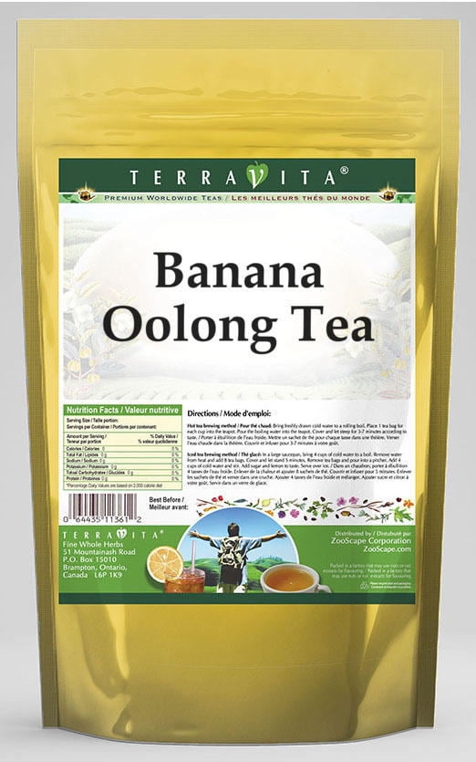 TerraVita Banana Oolong Tea, (Banana, Oolong Tea Bags, 25 Tea Bags, 1
