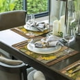 thumbnail image 6 of Placemats Set of 4, Vintage Wooden Sunflower Floral Dining Table Place Mats Heat Resistant Non Slip Washable Linen Kitchen Table Mats for Outdoor Indoor Decor, 6 of 6