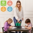 thumbnail image 6 of ECR4Kids 30in x 30in Square Hardwood Table and  Two 12in Chairs, Grey Wash, 3-Piece, 6 of 9