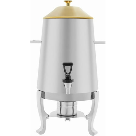 Coffee Urn With Fuel Holder, 3.5 Gallon/13L Stainless Steel Beverage Dispensers for Coffee Tea Hot Water, Hot Drink Dispenser with Stand, Chafer Urn with Spigot for Parties Catering,Silver