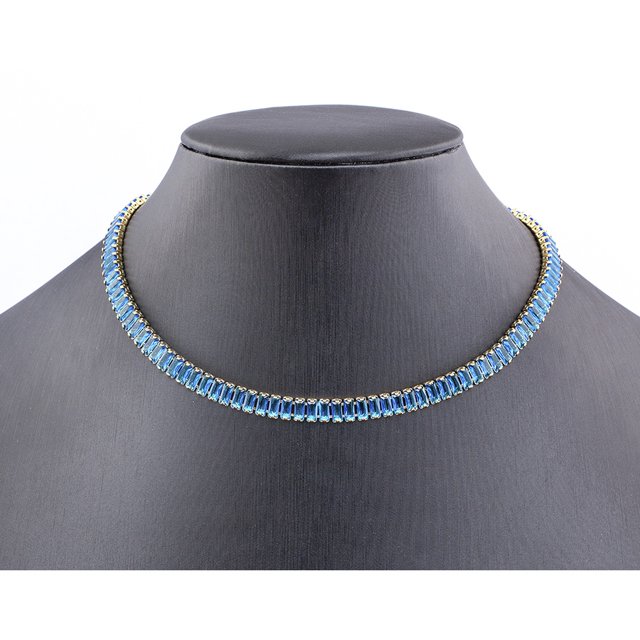 Clásico collar de tenis en color para hombres y mujeres