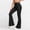 Black, variant on PWPSG Women's High Waist Fashionable Loose Bellbottom Wide Leg Sports Yoga Pants Red S