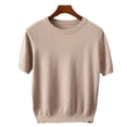 thumbnail image 3 of Men's Short-sleeved T-shirt Korean-style Trendy Round Neck Half-sleeve Sweater, 3 of 3