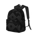 thumbnail image 2 of Picia Black Poker Large Capacity Backpack Classic Style Backpack Casual Backpack Water-Resistant School Work Travel Outdoor Backpack, 2 of 8