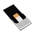 thumbnail image 4 of Ultrathin Pocket Carrying Cigarette Box PU Leather Metal Frame 10 Regular Size Coffee, 4 of 8