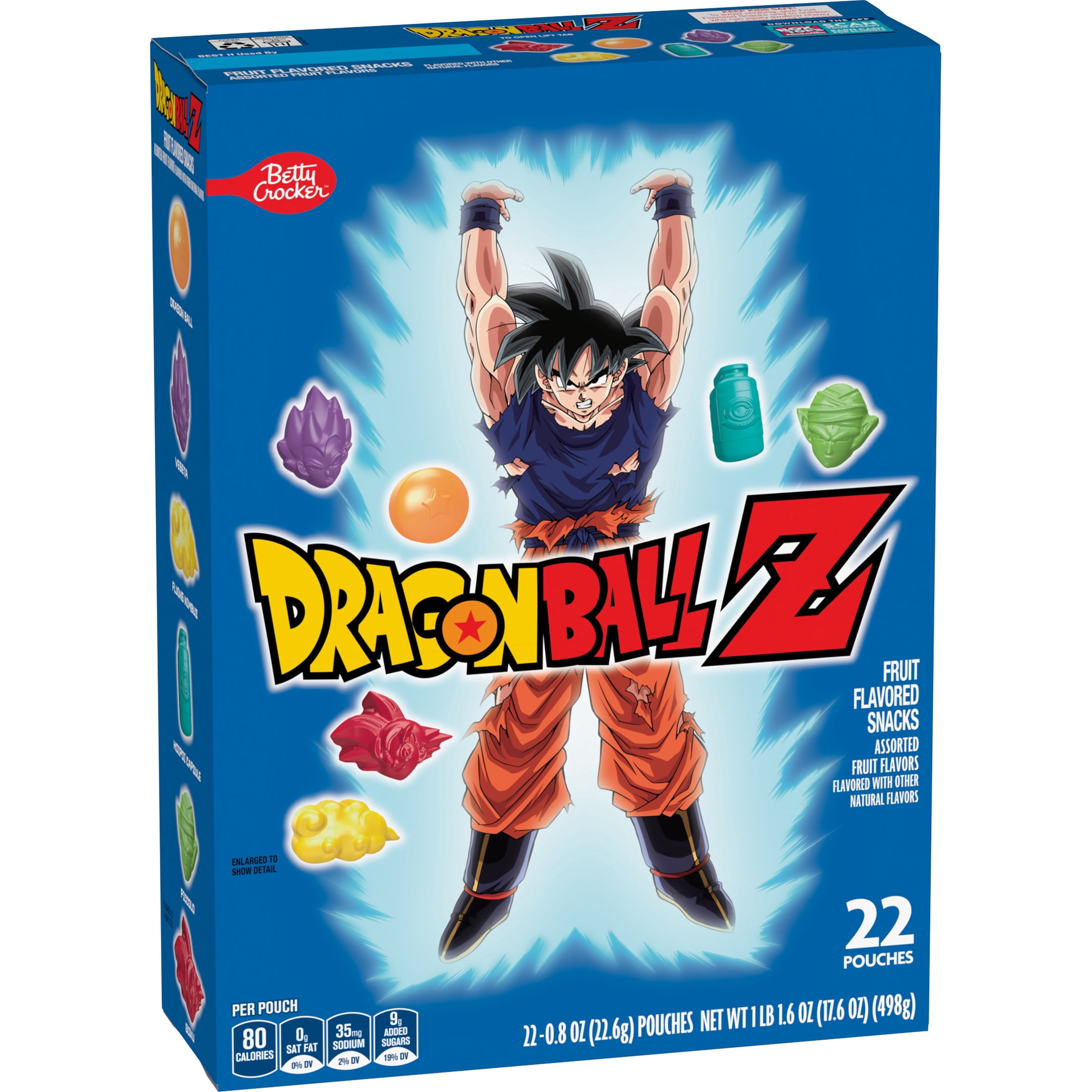Dragon Ball Z Fruit Flavored Snacks, Gluten Free, 22Ct, 17.6 oz