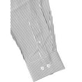 Big Men's Black and White Stripe Slim Fit Dress Shirt