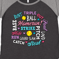 thumbnail image 4 of Inktastic Softball Word Salad with Softball and Hearts Women's Plus Size T-Shirt, 4 of 5