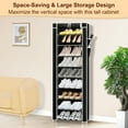 thumbnail image 3 of ZIVACATE 10 Tier Metal Shoes Rack, Stackable Shoes Shelf for 22–30 Pairs of Shoes and Boots, Organizer for Entryway, Black, 3 of 10