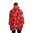 thumbnail image 4 of Disney Mickey Mouse Character Faces Adult Red Long Sleeve Hooded Blanket, 4 of 7