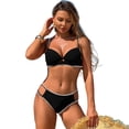 thumbnail image 2 of LYMAYTER S-XL Women Bikini Sets Deep V-Neck Comfort Swimsuits for Female Fallow Hot Spring Bathing Suit, 2 of 8