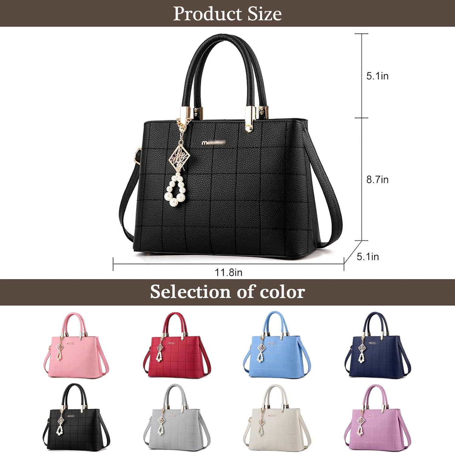 Tote Bags Soft PU Leather Purses and Handbags for Women Handle Bag Shoulder Satchel Bags with Multi-Pocket