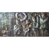 Empire Art Direct Jazz Band Mixed Media Iron Hand Painted Dimensional Wall D cor