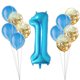 thumbnail image 1 of 11/25 Uds. Globo de látex transparente de ágata de mármol conjunto de confeti de lentejuelas cumpleaños fiesta de aniversario número Kits de decoración para fiestas Ágata azul+globo de ágata Matsuzay JJ15589-05, 1 of 6