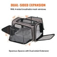 thumbnail image 3 of VEVOR Cat Carrier with Wheels Airline Approved Rolling Pet Carrier 25 lbs Grey for Cat Dog Small Medium Animals Kitten Puppy, 3 of 9