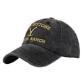 thumbnail image 1 of Limited time offer!Yellowstone Dutton Ranch Hat Cross Ponytail Baseball Cap Distressed Outdoor Embroidery Sunscreen Hat Solid Color Cap, 1 of 2