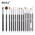 thumbnail image 2 of 15Pcs No LOGO Professional Makeup Brushes Set Natural Synthetic Hair Eye Shadow Eyebrow Blending Eyeliner Make up Tools E15 With LOGO, 2 of 6
