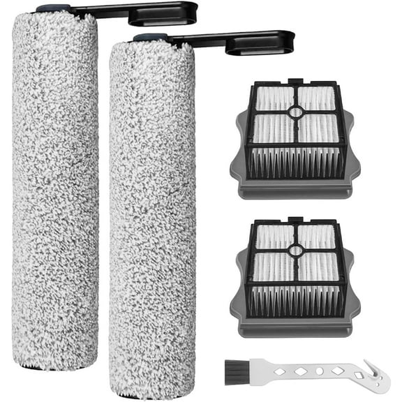 Dual-Action Microfiber Brush Rolls & HEPA Filters for Tineco Floor One S5 / S5 Pro
