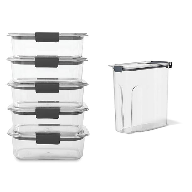 Recipientes Rubbermaid Brilliance para almacenar alimentos, juego de 5