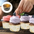 thumbnail image 6 of Uxcell 50 Pcs Single-sided Aluminum Foil Cupcake Liners, Greaseproof Muffins Baking Cupcakes for Wedding Birthday Party Decoration, Black Yellow (Round-Pattern), 6 of 6