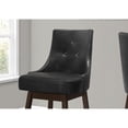 thumbnail image 3 of Monarch 29.25" Swivel Polyurethane Barstool in Black/Espresso (Set of 2), 3 of 6
