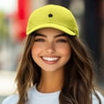 thumbnail image 2 of Dalix Lil Flower Embroidered Cotton Cap Outdoor Dad Hat Womens in Yellow, 2 of 3