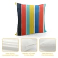thumbnail image 4 of PHYHOO Short Plush Pillow Covers Colorful Stripe Square Pillow Case for Bedroom, Sofa, Car Decoration Both Sides, 4 of 5