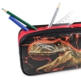 thumbnail image 2 of Pen + Gear Dinosaur 2 Zip Pencil Pouch with T-Rex & Lava Design, 2 of 6