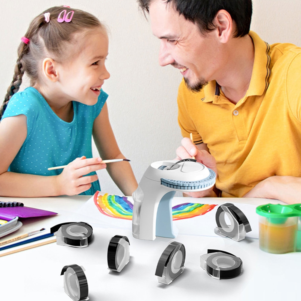 Embossing Device Portable Manual Press Label Maker Creative E975 Labelling Device for Home Office Use