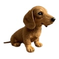 thumbnail image 4 of arctrm Poupée Teckel Simulation Poupée Chien Dessin Animé Réaliste Ornement de Sofa Animal en Peluche Brun, 4 of 9