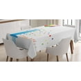 thumbnail image 1 of Ambesonne Colorful Tablecloth Rectangular Table Cover, First Birthday, 52"x70", Multicolor, 1 of 3
