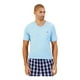 thumbnail image 1 of Nautica - Camiseta para dormir de pijama de punto sÃ³lido para hombre, azul, grande Nautica Camiseta de manga corta, 1 of 2