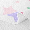 thumbnail image 5 of Erosebridal Kawaii Rainbow Stars Twin Quilt Set,Cute Colorful Lines Art Twin Coverlet Set For Girls,2-Piece, 5 of 7