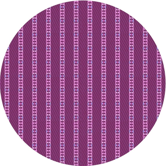 Ahgly Company Machine Washable Indoor Square Transitional Medium Violet Red Pink Area Rugs, 3' Square