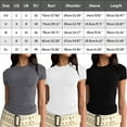 thumbnail image 3 of 3 Pack T Shirts for Women Short Sleeve Skinny Stretchy Soft Basic Tops Slim Fit Cropped Solid Color Comfortable Casual Tees Black S, 3 of 7