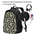 thumbnail image 2 of Balery Skull with Dollar Mochila con carga USB para hombre y mujer - Mochila impermeable y antirrobo para portátil con puerto USB para viajes, trabajo, estudios y universidad, 2 of 7