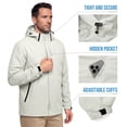 thumbnail image 3 of GENTS BLISS Mens Rain Jackets Lightweight Waterproof Breathable Jackets for Men with Hood Windproof Outdoor Men Raincoat for Hiking Cycling Travel, 3 of 8