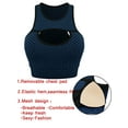 thumbnail image 7 of FANNYC Women's High Impact Support Sports Bra Seamless Wireless Racerback Sports Bra Breathable Mesh Yoga Tank Top Vest Gym Running Workout Activewear Bras With Removable Pad,6 Colors, 7 of 7