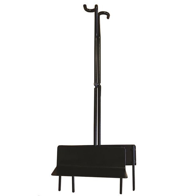 Rome Industry Campfire Cookware Stand 1984 For Holding Hot Pie Iron When Not In Use; Foldable; Powder Coated Black Wrought Iron; Stake Into Soil; Single