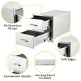 thumbnail image 6 of AOILE Outdoor Kitchen Drawers Flush Mount Triple Access BBQ Drawers with Stainless Steel Handle and Venting Panel for Outdoor Kitchen Island and Patio Grill Station, 6 of 8