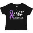 thumbnail image 3 of Inktastic Stop Domestic Violence-purple Ribbon Boys or Girls Toddler T-Shirt, 3 of 5